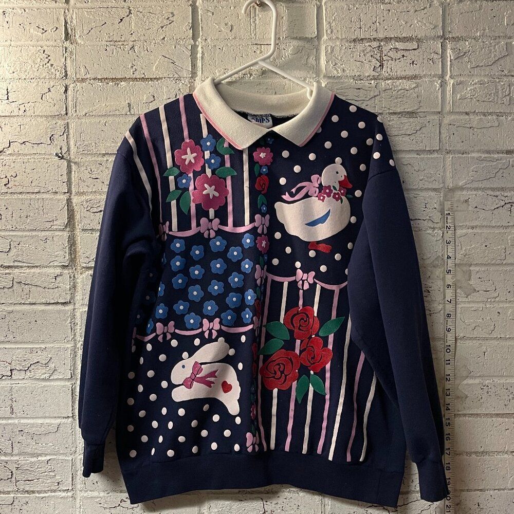 Oops! 90s Vintage Easter Goose Sweatshirt (20W) Plus Size Curvy